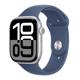 Apple Watch Series 10 GPS 46mm Aluminum Ασημί με Sport Loop Band Γαλάζιο