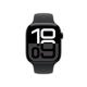 Apple Watch Series 10 GPS 46mm Aluminum Μαύρο με Sport Band Medium-Large Μαύρο