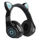 Ασύρματα Ακουστικά Κεφαλής CAT EAR CXT-B39 με LED & SD Card Cat Ears Μαύρο
