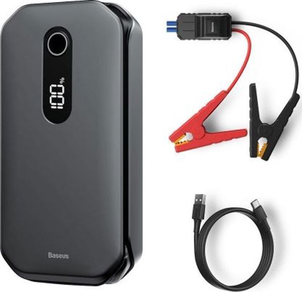 Baseus Εκκινητής αυτοκινήτου 1000A + Powerbank 3A 12000mAh + Φακός Baseus Super Energy Pro Car Jump Starter (CRJS03-01) μαύρο