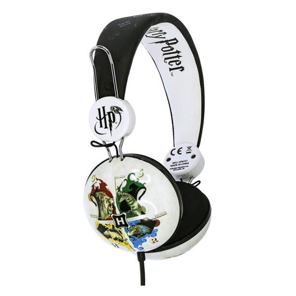Ενσύρματα Ακουστικά Κεφαλής OTL Harry Potter Hogwart Crest Tween Dome Μαύρο-Λευκό