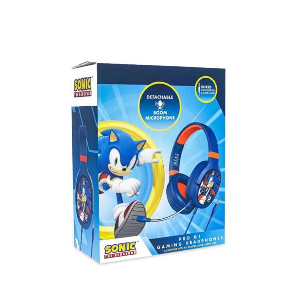 Ενσύρματα Ακουστικά Κεφαλής OTL Sega Modern Sonic Gaming Μαύρο