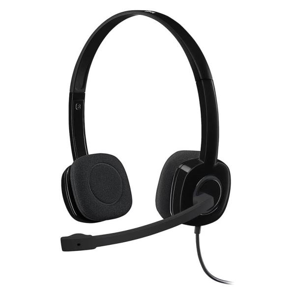 Ενσύρματα Ακουστικά Κεφαλής Logitech H151 με Μικρόφωνο Μαύρο 5099206057333 5099206057333