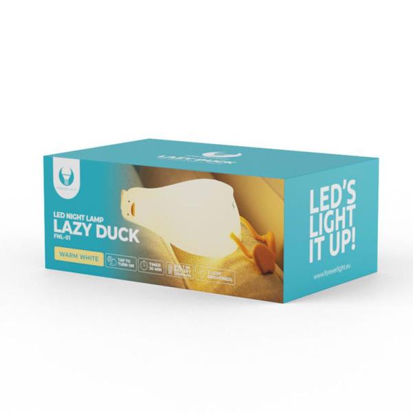Επαναφορτιζόμενο Φωτιστικό LED Forever Light FNL-01 LAZY DUCK Silicon Λευκό