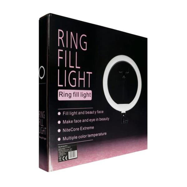 Επιτραπέζιο Τρίποδο με LED Ring Light RGB 10" Μαύρο