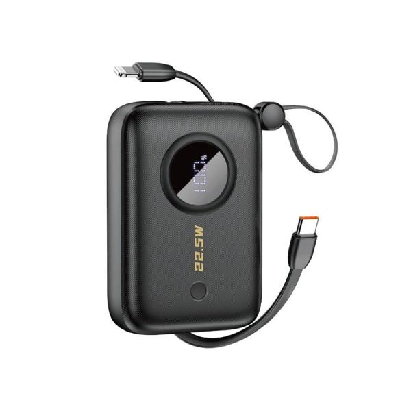 Φορτιστής Ανάγκης Dudao K14 PD 22.5W 10000mAh με Καλώδια USB C & Lightning Μαύρο