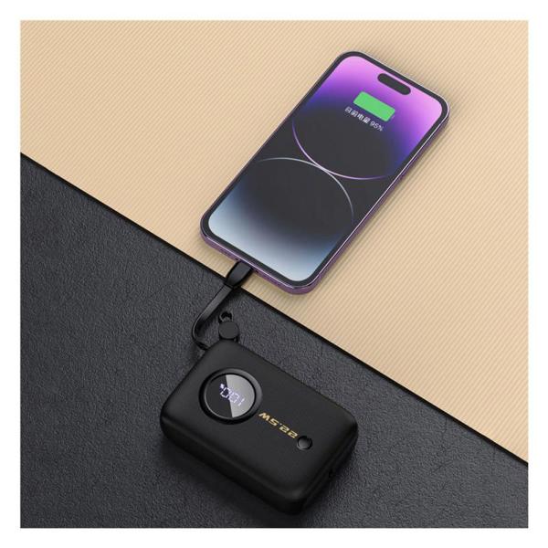 Φορτιστής Ανάγκης Dudao K14 PD 22.5W 10000mAh με Καλώδια USB C & Lightning Μαύρο