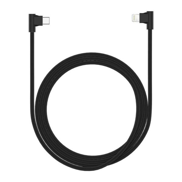 Καλώδιο Σύνδεσης USB 2.0 Devia EC029 Dual Right Angle USB C to Lightning 1m King Μαύρο