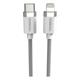 Καλώδιο Σύνδεσης USB 2.0 Duracell Braided Kevlar USB C σε MFI Lightning 1m Λευκό