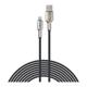Καλώδιο Σύνδεσης USB 2.0 Devia EC313 Braided USB A σε USB C με Φωτάκι 1.5m Mars  Μαύρο-Ασημί