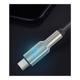 Καλώδιο Σύνδεσης USB 2.0 Devia EC313 Braided USB A σε USB C με Φωτάκι 1.5m Mars  Μαύρο-Ασημί