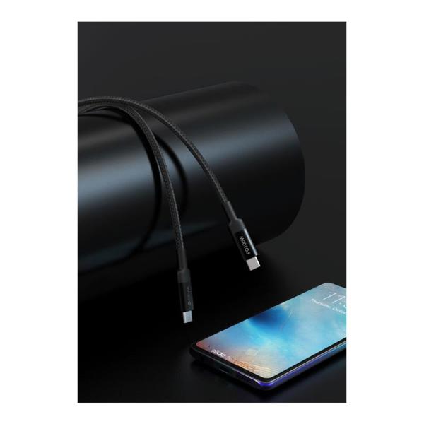 Καλώδιο Σύνδεσης USB 2.0 Devia EC309 Braided USB C σε USB C PD 100W 1.5m Extreme Μαύρο