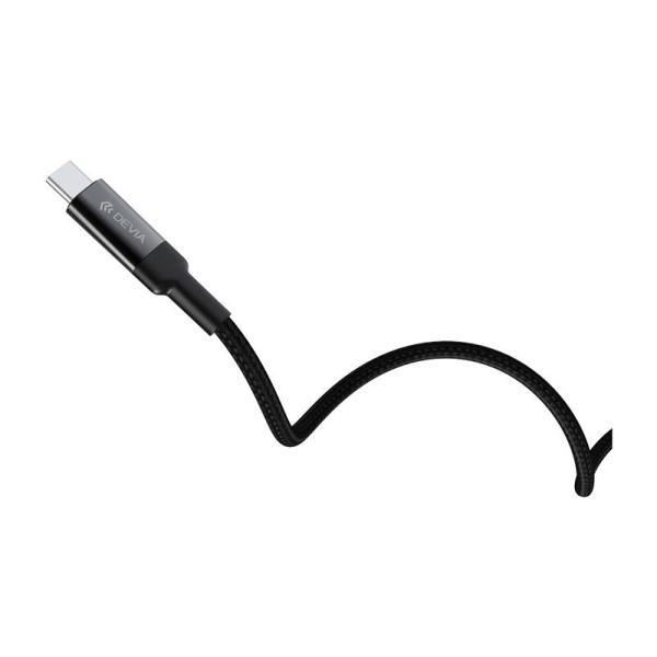 Καλώδιο Σύνδεσης USB 2.0 Devia EC309 Braided USB C σε USB C PD 100W 1.5m Extreme Μαύρο
