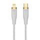 Καλώδιο Σύνδεσης USB 2.0 Woven Devia EC418 Braided USB C σε Lightning 1.5m Star Λευκό
