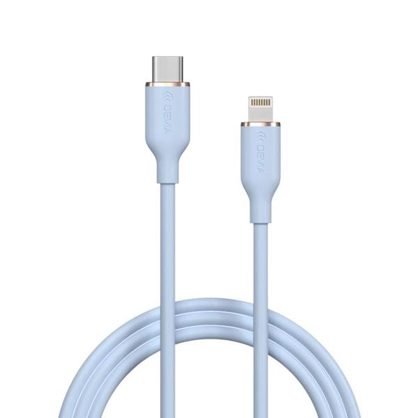 Καλώδιο Σύνδεσης USB 2.0 Devia EC631 USB C σε Lightning PD 27W 1.2m Jelly Μπλε