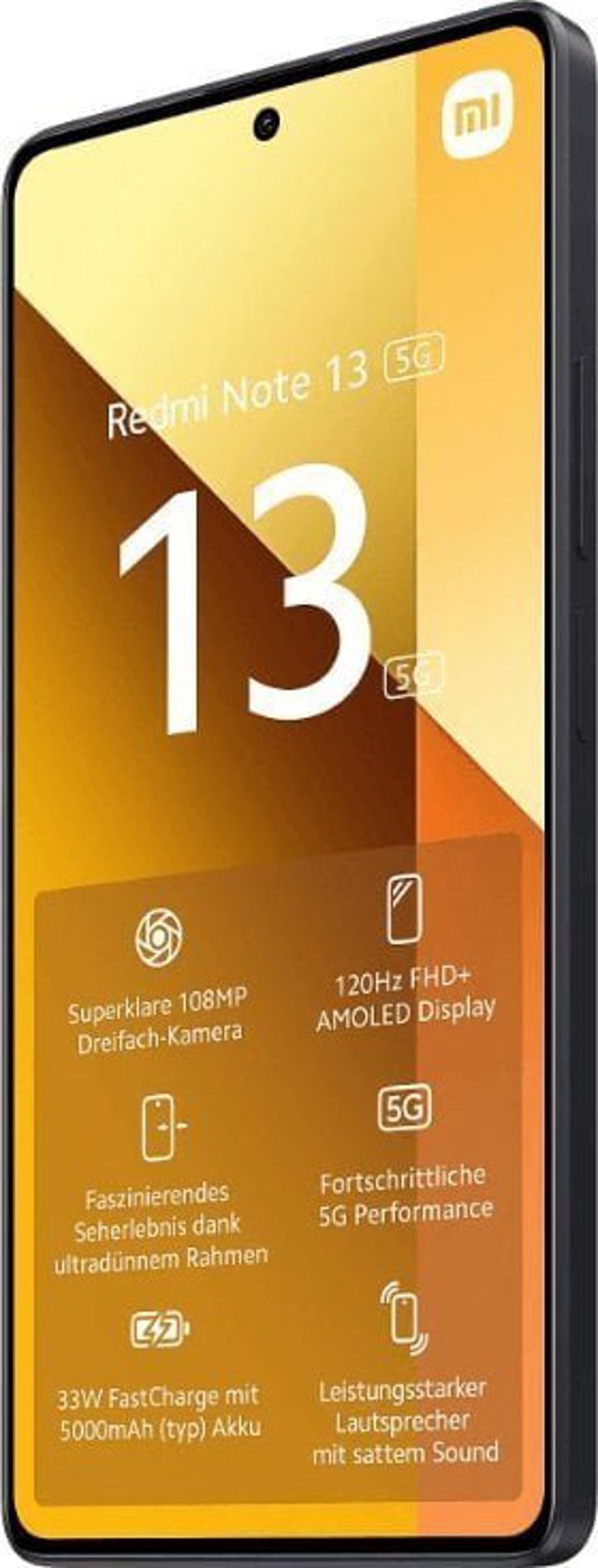 Έξυπνο τηλέφωνο Xiaomi Redmi Note 13 5G 6/128GB Μαύρο (51351)