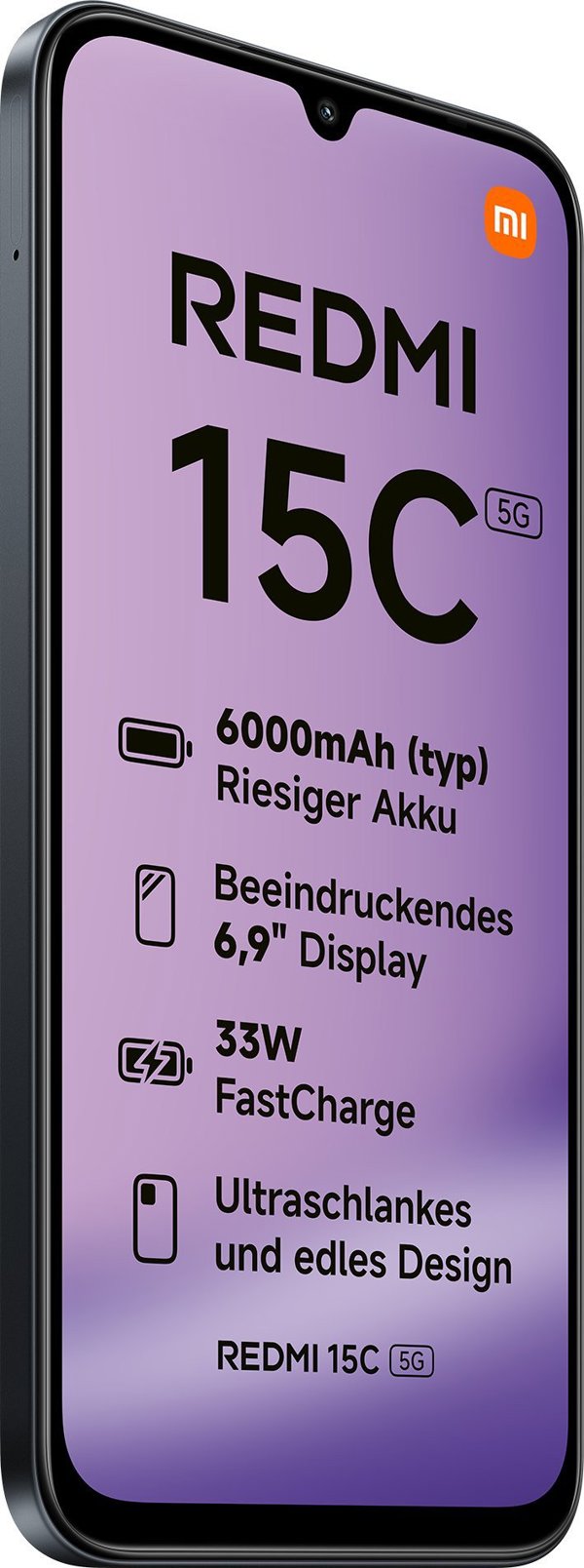 Xiaomi Redmi 15C 5G 4/256GB Μαύρο