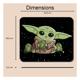Mousepad Star Wars Baby Yoda 014 22x18cm Μαύρο (1 τεμ)