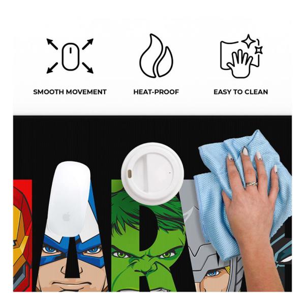Mousepad Marvel 011 80x40cm Μαύρο (1 τεμ)