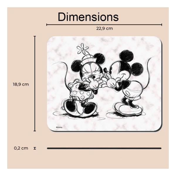 Mousepad Disney Mickey & Minnie 010 22x18cm Λευκό (1 τεμ)