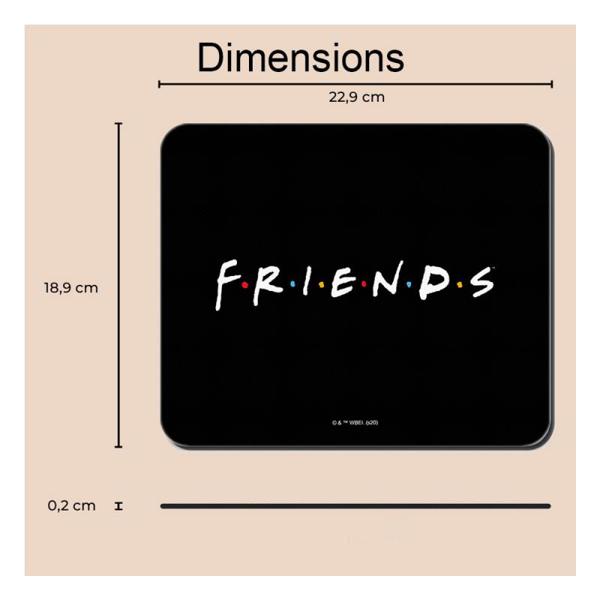 Mousepad Warner Bros Friends 002 22x18cm Μαύρο (1 τεμ)