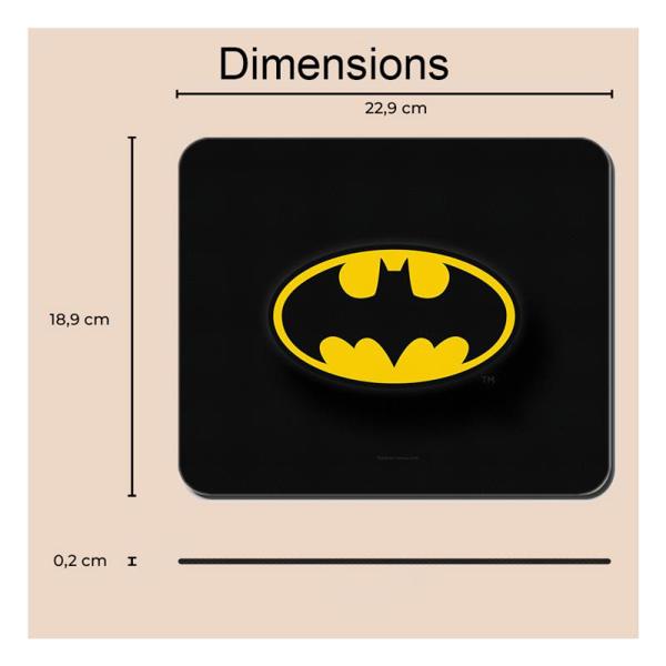 Mousepad DC Batman 001 22x18cm Μαύρο-Κίτρινο (1 τεμ)