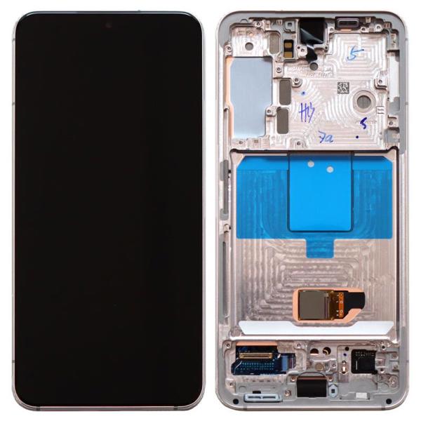 Οθόνη με Touch Screen & Μπροστινή Πρόσοψη Samsung S901B Galaxy S22 5G Λευκό (Original)