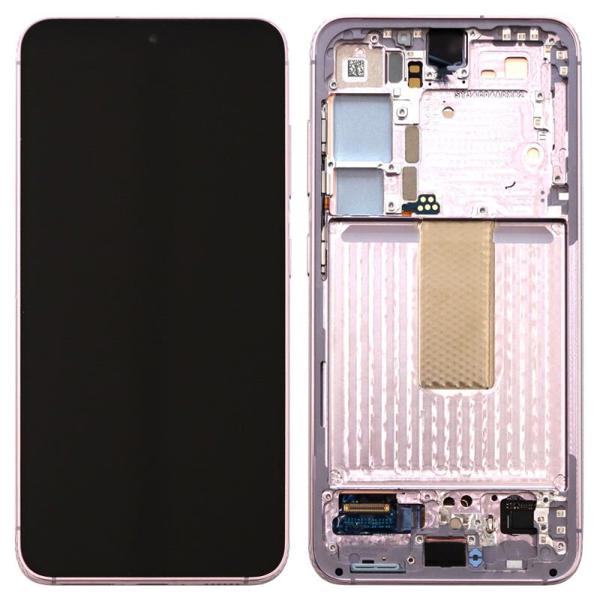 Οθόνη με Touch Screen & Μπροστινή Πρόσοψη Samsung S911B Galaxy S23 5G Ροζ (Original)