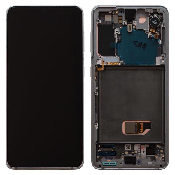 Οθόνη με Touch Screen, Μπροστινή Πρόσοψη Samsung G991B Galaxy S21 5G Λευκό (Original)