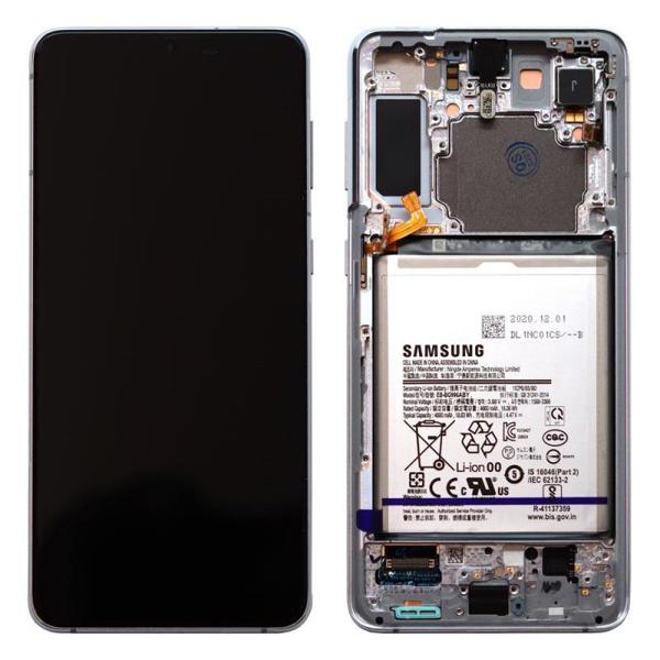 Οθόνη με Touch Screen, Μπροστινή Πρόσοψη & Μπαταρία Samsung G996B Galaxy S21 Plus 5G Ασημί (Original)