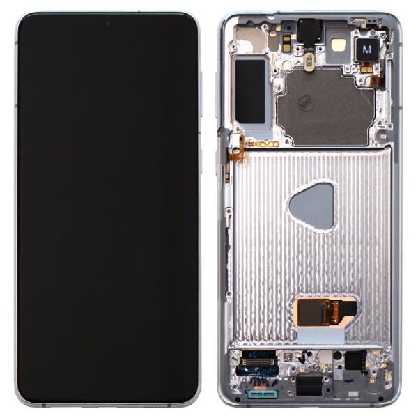 Οθόνη με Touch Screen & Μπροστινή Πρόσοψη Samsung G996B Galaxy S21 Plus 5G Ασημί (Original)