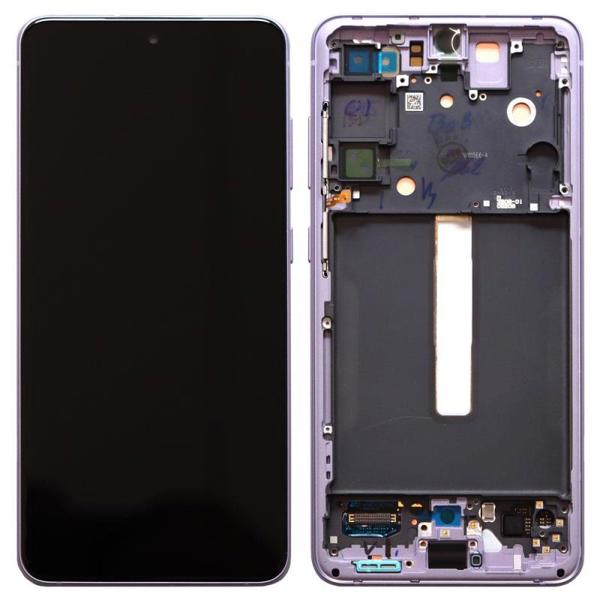 Οθόνη με Touch Screen & Μπροστινή Πρόσοψη Samsung G990B Galaxy S21 FE 5G Μωβ (Original)