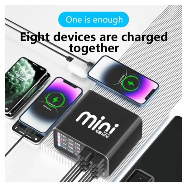 Πολυφορτιστής Πάγκου MaAnt DianBa Mini με 6 Θύρες USB A & USB C PD/ QC 75W & Οθόνη Ενδείξεων