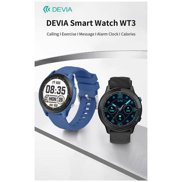 Smartwatch Devia WT3 1.52" Μαύρο
