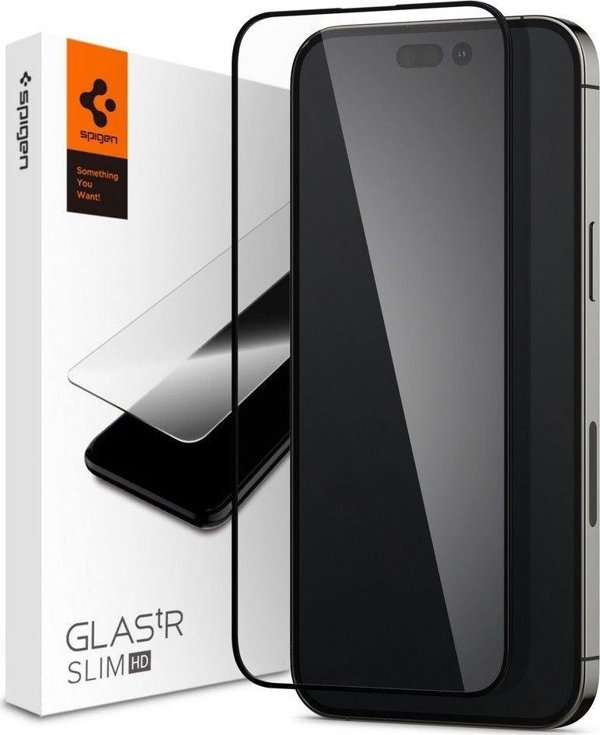 Spigen Tempered Glass GLAS.tR Slim για Apple iPhone 14 Pro Max - Προστατευτικό Οθόνης, Μαύρο