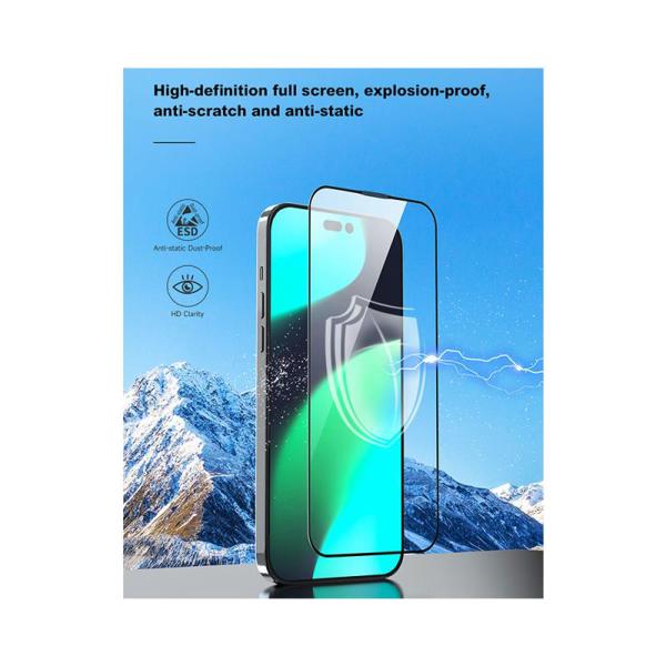 Tempered Glass Full Face Anti-Static Devia Apple iPhone 14 Van Μαύρο (1 τεμ.)