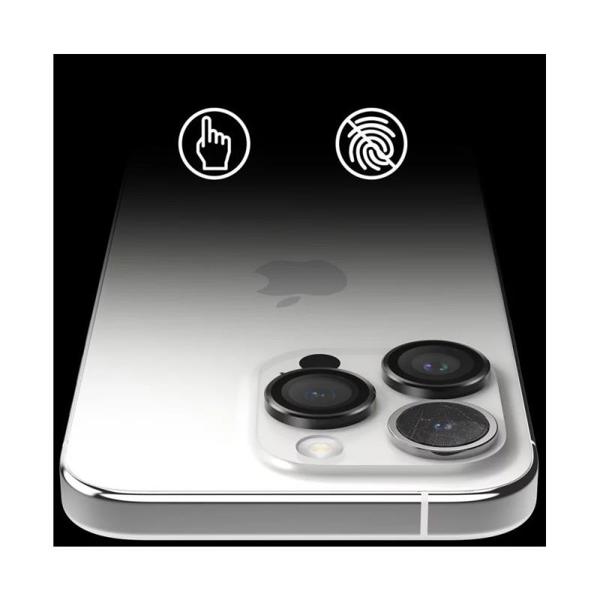 Tempered Glass Ringke Lens Frame για Τζαμάκι Κάμερας Apple iPhone 15 Pro Max Μαύρο (3 τεμ)