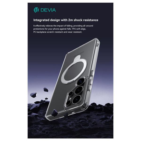 Θήκη TPU & PC Shock Proof Devia Magnetic Samsung Galaxy S25 Ultra 5G Clean με Stand Διάφανο