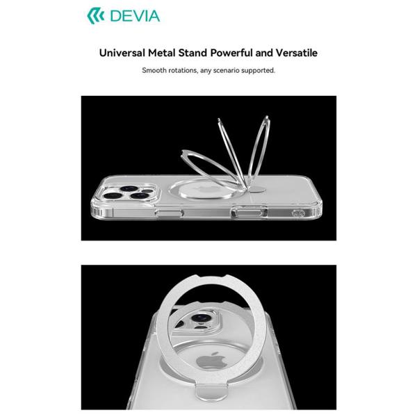 Θήκη TPU & PC Shock Proof Devia Magnetic Apple iPhone 16 Pro Max Clean με Stand Διάφανο
