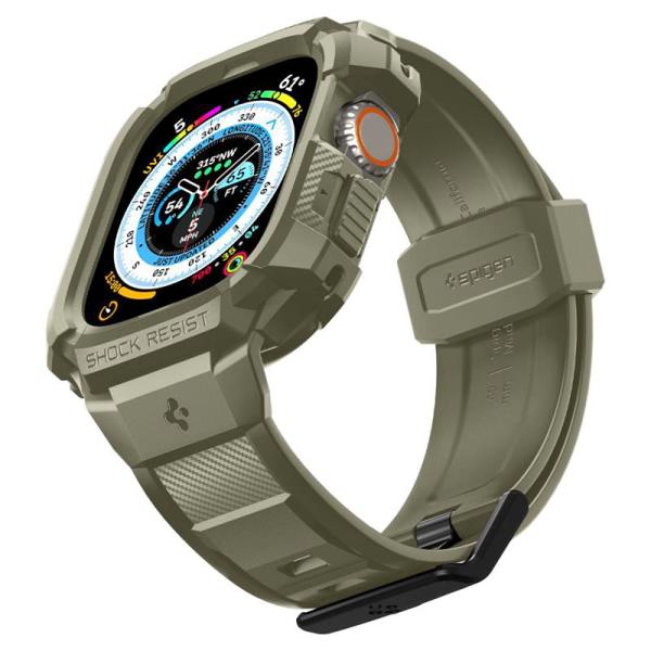 Θήκη TPU & Λουράκι Spigen Rugged Armor Pro Apple Watch Ultra 49mm Vintage Χακί