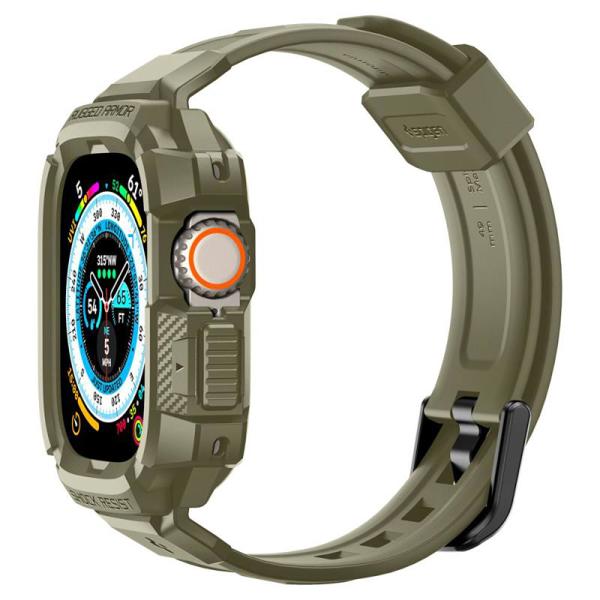 Θήκη TPU & Λουράκι Spigen Rugged Armor Pro Apple Watch Ultra 49mm Vintage Χακί