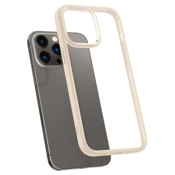 Θήκη TPU & PC Spigen Ultra Hybrid Apple iPhone 14 Pro Διάφανο-Μπεζ