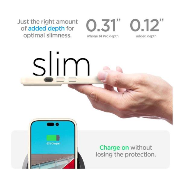 Θήκη TPU & PC Spigen Ultra Hybrid Apple iPhone 14 Pro Διάφανο-Μπεζ