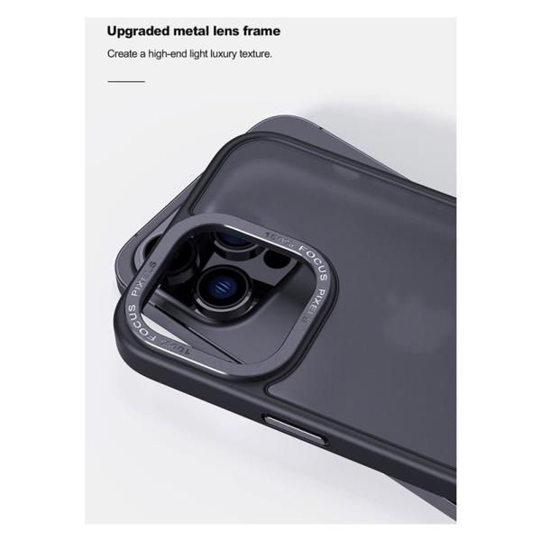 Θήκη TPU & PC Comma Joy Elegant Anti-Shock Apple iPhone 14 Plus Metal Frame Μπλε