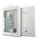 Θήκη PU/ Silicon Guess Magsafe Apple iPhone 16 Pro IML Flowers με Pearl Strap Πράσινο