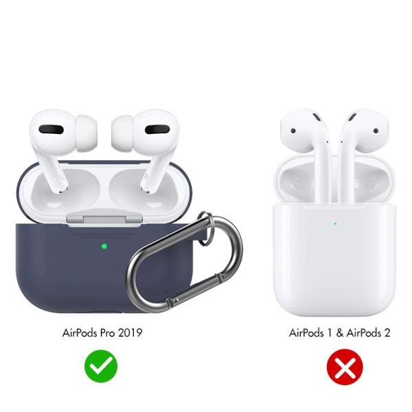 Θήκη Σιλικόνης AhaStyle PT-P1 Apple AirPods Pro Premium με Γάντζο Σκούρο Μπλε