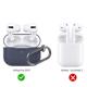 Θήκη Σιλικόνης AhaStyle PT-P1 Apple AirPods Pro Premium με Γάντζο Σκούρο Μπλε