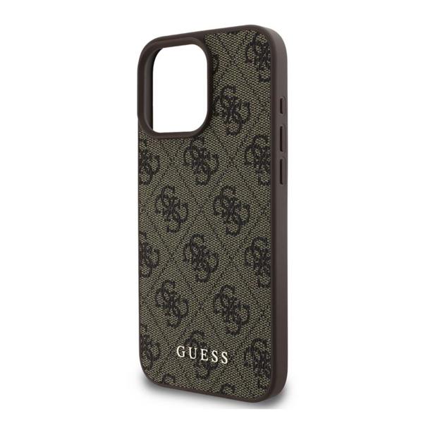Θήκη PU Guess Apple iPhone 16 Pro Max Hardcase Classic Logo 4G Καφέ
