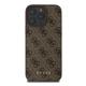 Θήκη PU Guess Apple iPhone 16 Pro Max Hardcase Classic Logo 4G Καφέ