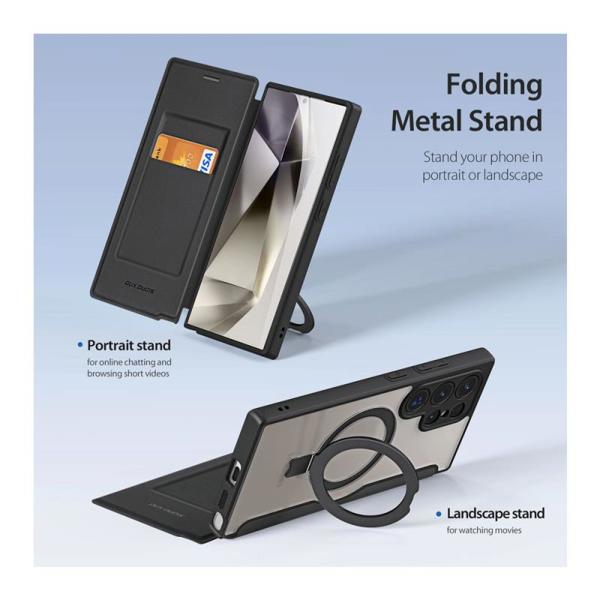 Θήκη Flip Dux Ducis Skin X Pro Wallet με Μαγνητικό Stand Samsung S928B Galaxy S24 Ultra 5G Μαύρο